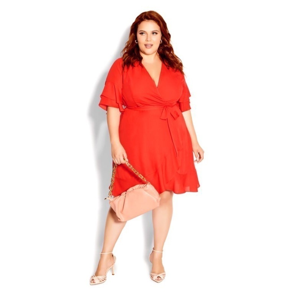 City Chic Isabella Dress - tigerlily size L (18/20)